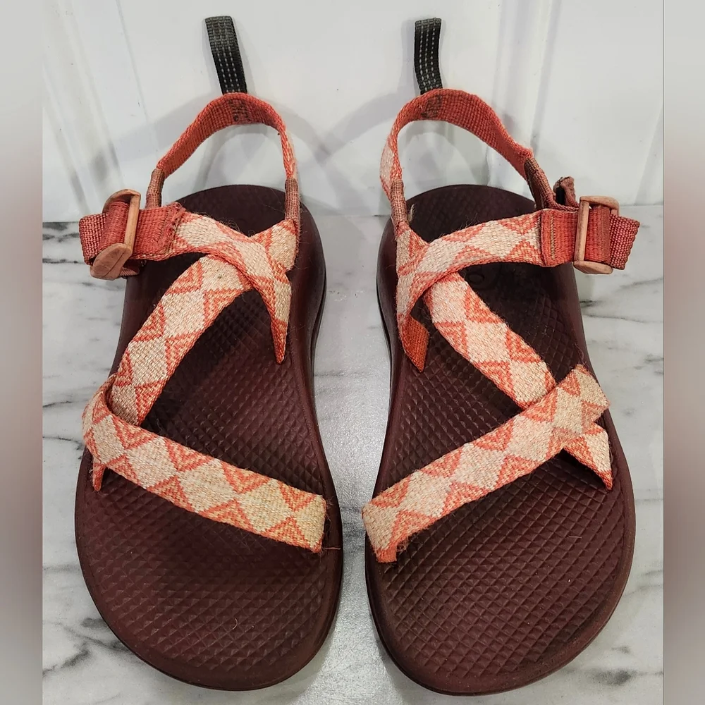 Chaco Z/1 Kaleido Peach Ecotread Sport Hiking Outdoor Sandals Size 3 Kid's